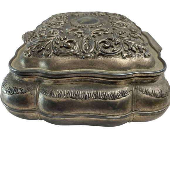 Silver Plated Jewelry Box Without Red Velvet Lining by Godinger - Picture 3 of 7
